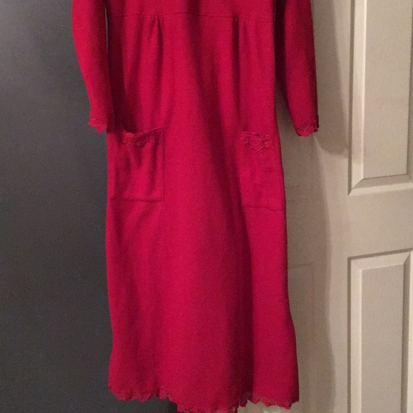 Red Fleece Dress Size small - Picture 2 of 5